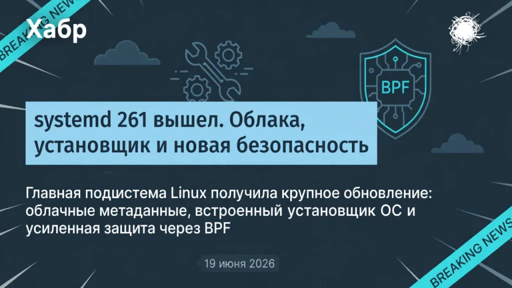 systemd 261 вышел. Облака, установщик и новая безопасность